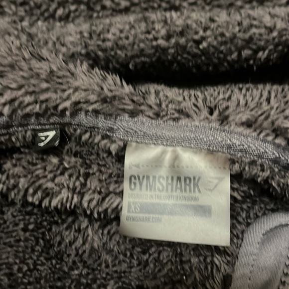 Gymshark XS Cozy Drawstring Zip Up Hoodie Cropped Women’s Dark Grey - Picture 6 of 6